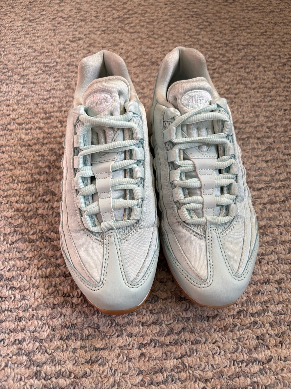 Women’s Light Blue Nike Air Max Fiberglass Casual Lace-Up Sneakers